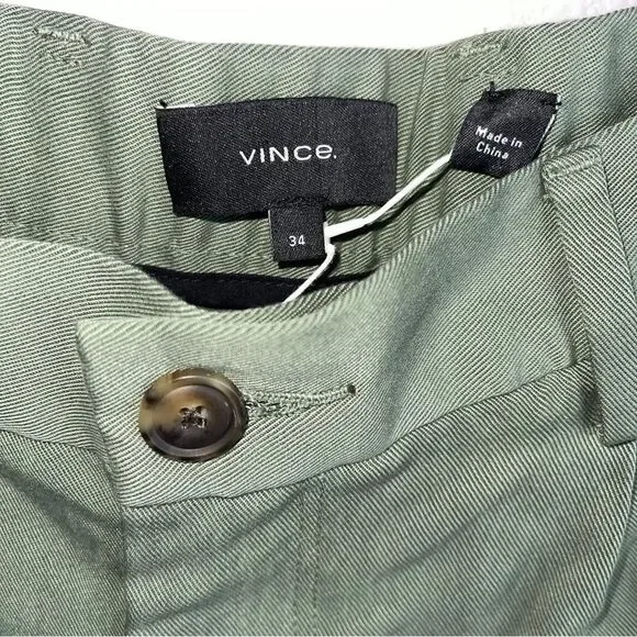 Vince Solid Cuffed Regular Fit Pants in Yucca Pine, NWT, Size 34 - Picture 5 of 7